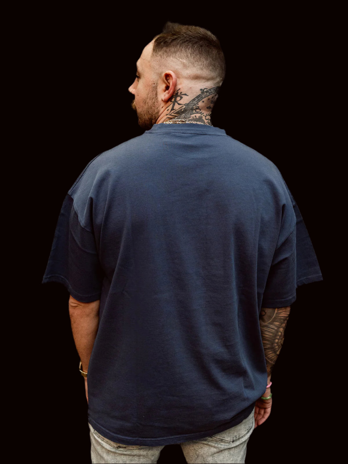 Skeleton Rider Oversized Crew Neck T-Shirt back