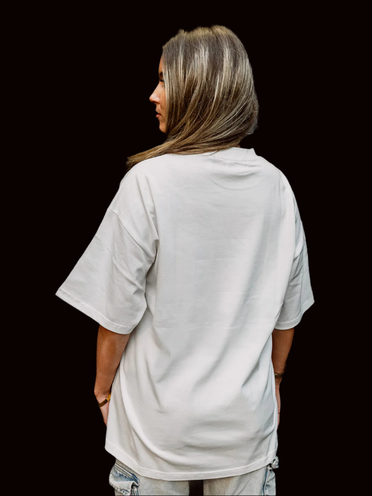 Coffee & Caviar Paint Logo Oversized Crew Neck T-Shirt back