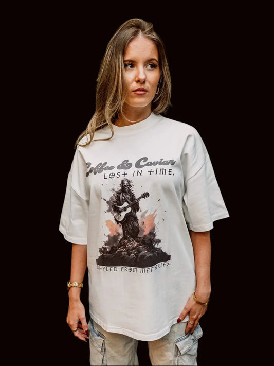 Demon Guitarist Oversized Crew Neck T-Shirt side