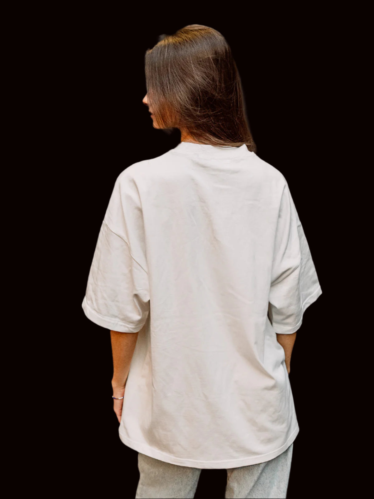 Boxer Girl Oversized Crew Neck T-Shirt back
