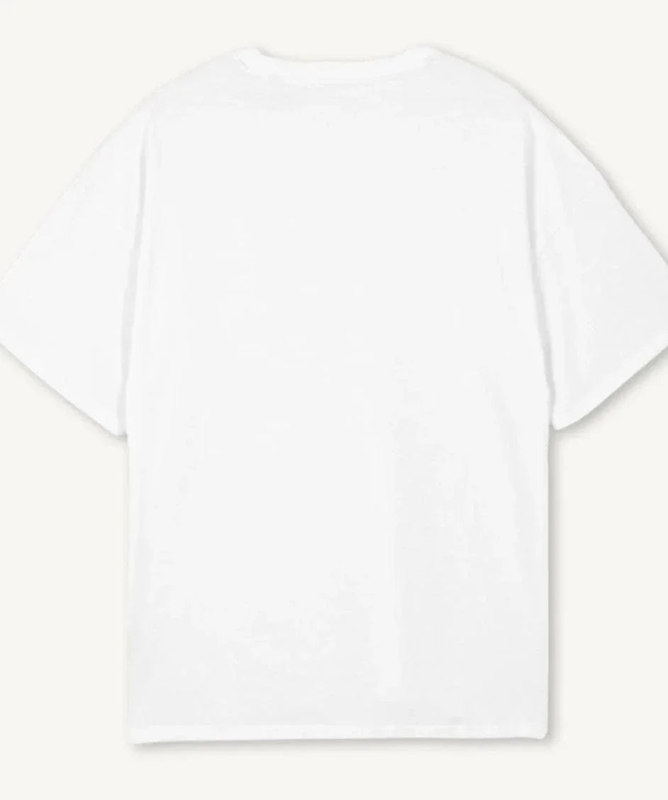 Coffee & Caviar Paint Logo Oversized Crew Neck T-Shirt Back