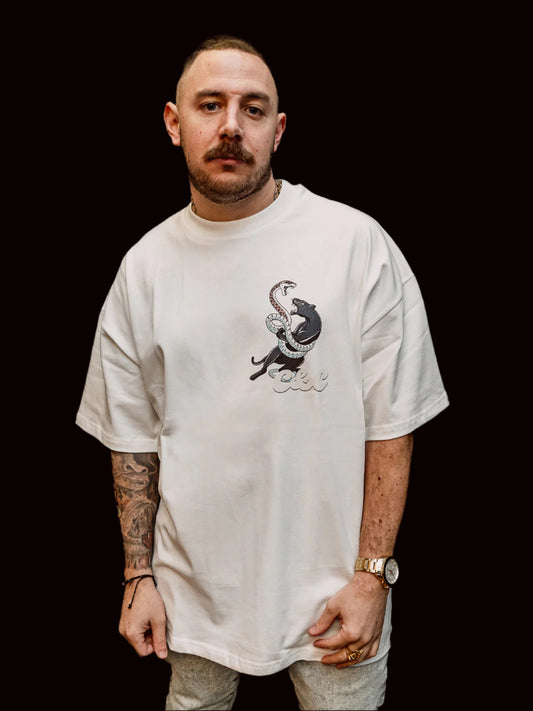 Jungle Battle Oversized Crew Neck T-Shirt front