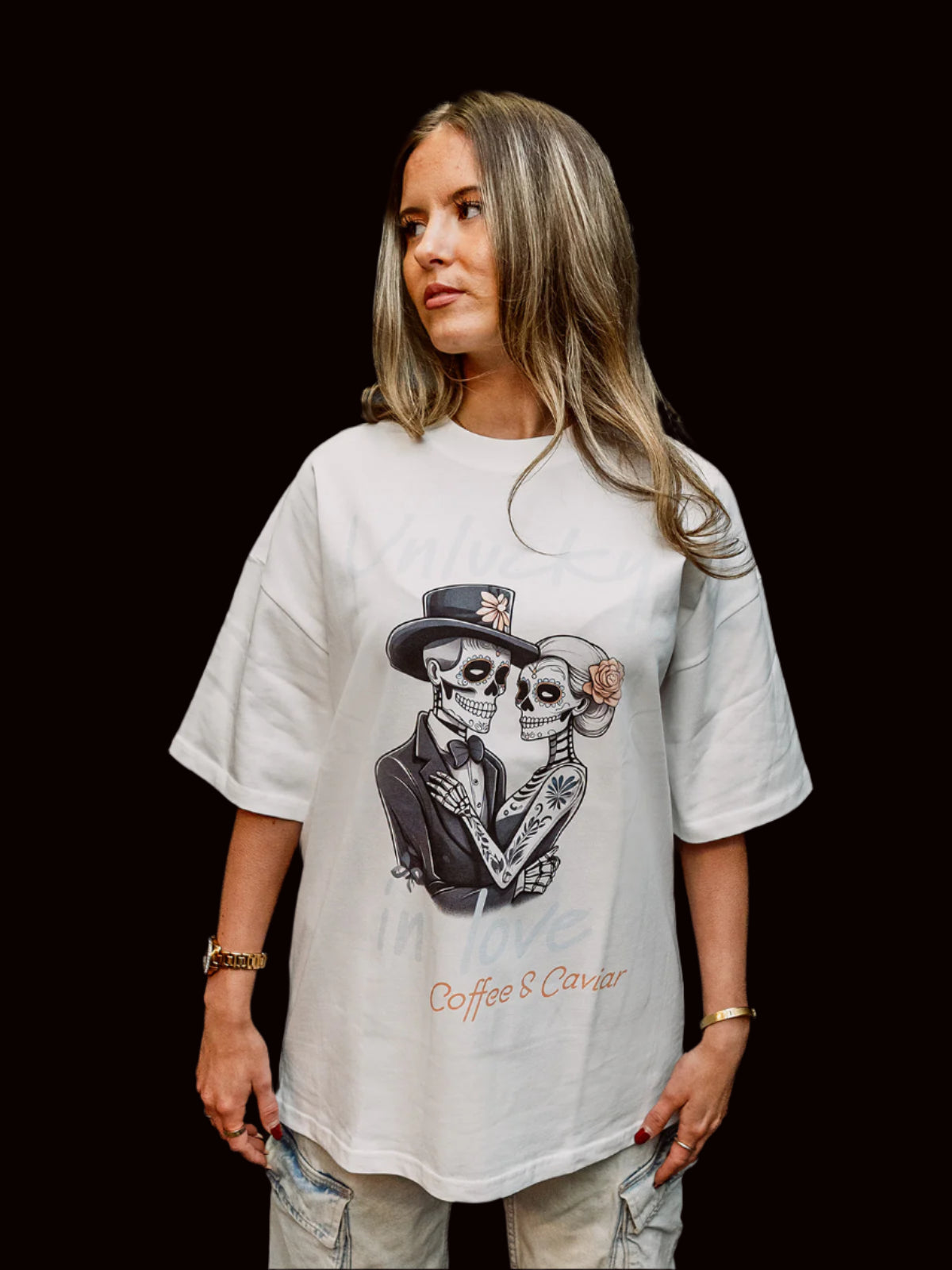 Unlucky In Love Oversized Crew Neck T-Shirt side