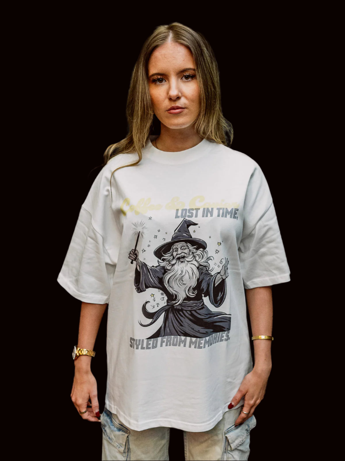 Wizard Oversized Crew Neck T-Shirt front