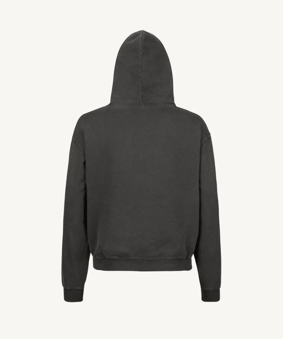 Coffee & Caviar Embroidered Logo Hoody Vintage Black Back