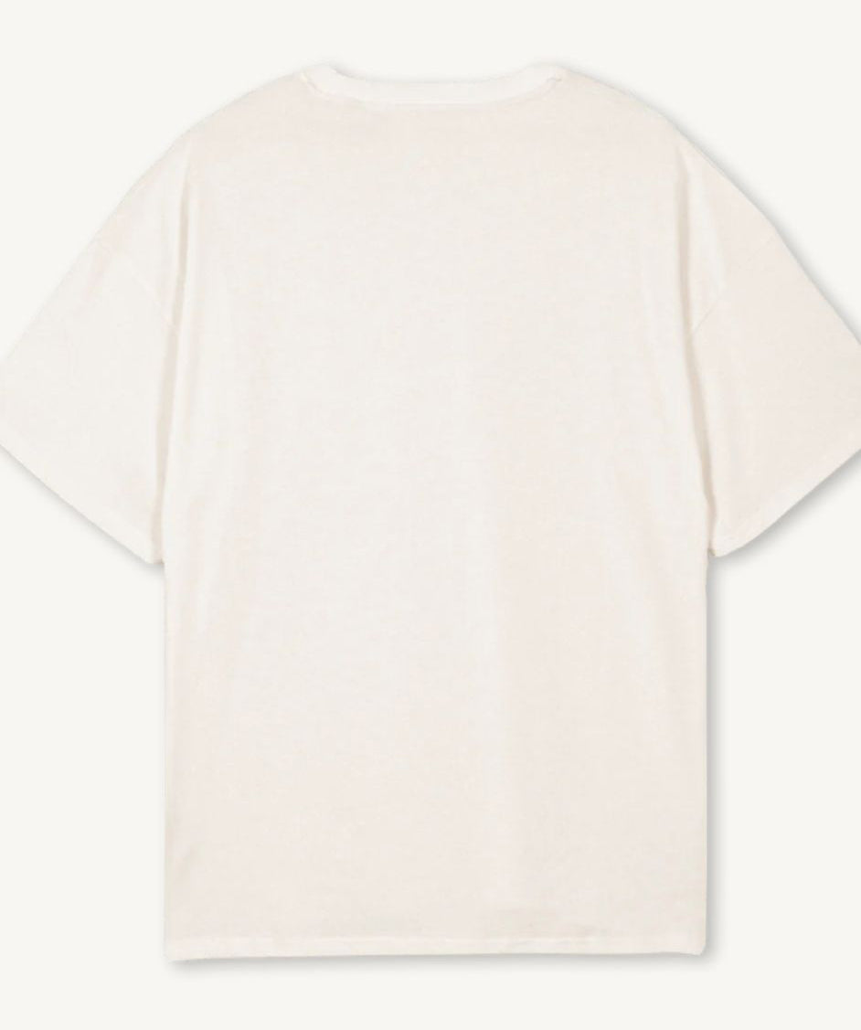 Retro Pin-up Girl Oversized Crew Neck T-Shirt Back