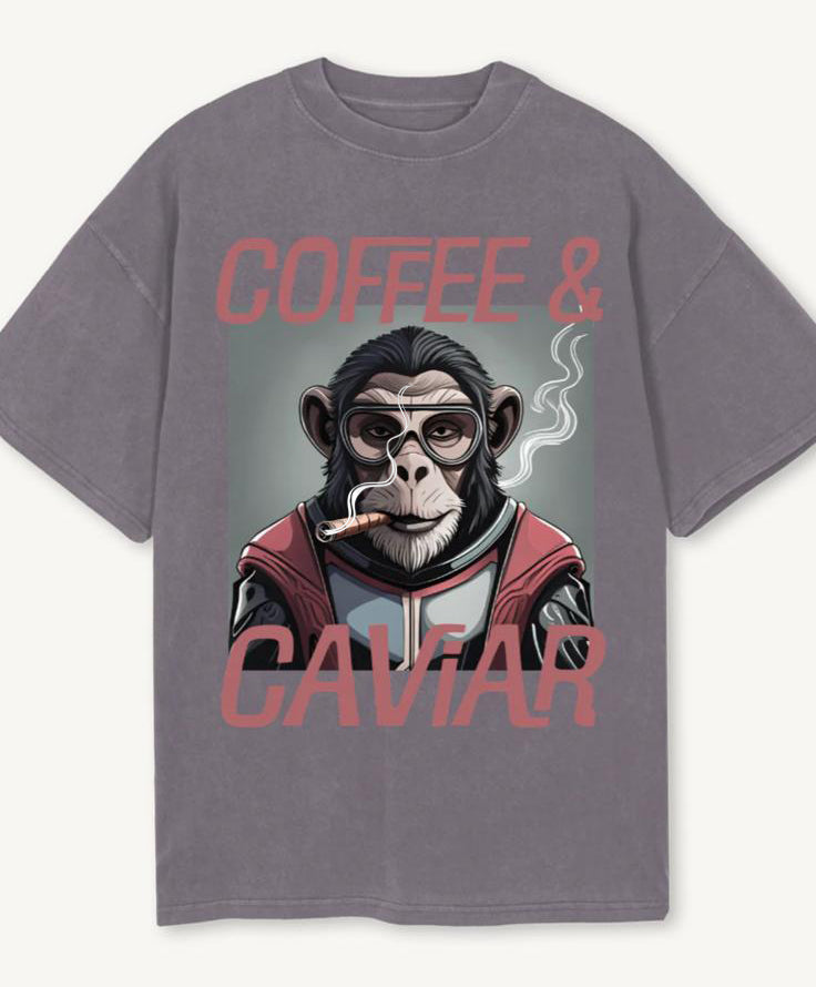Smoking Chimp Oversized Crew neck T-Shirt
