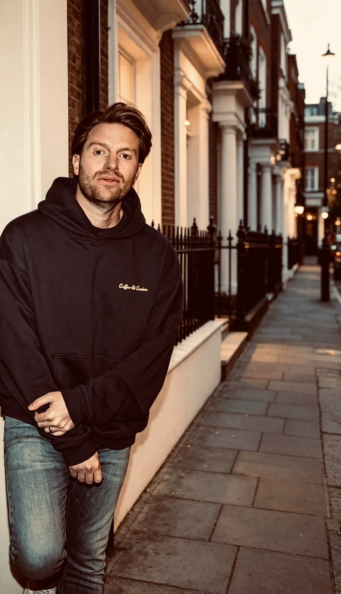 coffee caviar blue hoodie