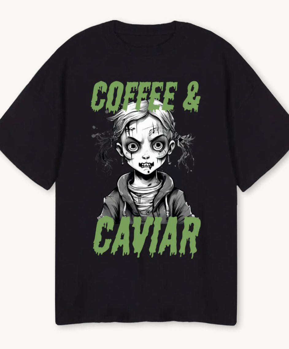 Zombie Girl Oversized Crew Neck T-Shirt